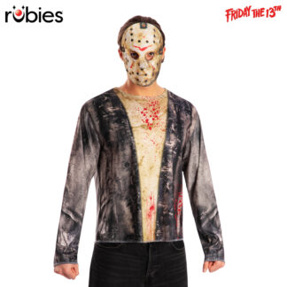 JASON FRIDAY THE 13th COSTUME TOP & MASK, ADULT
