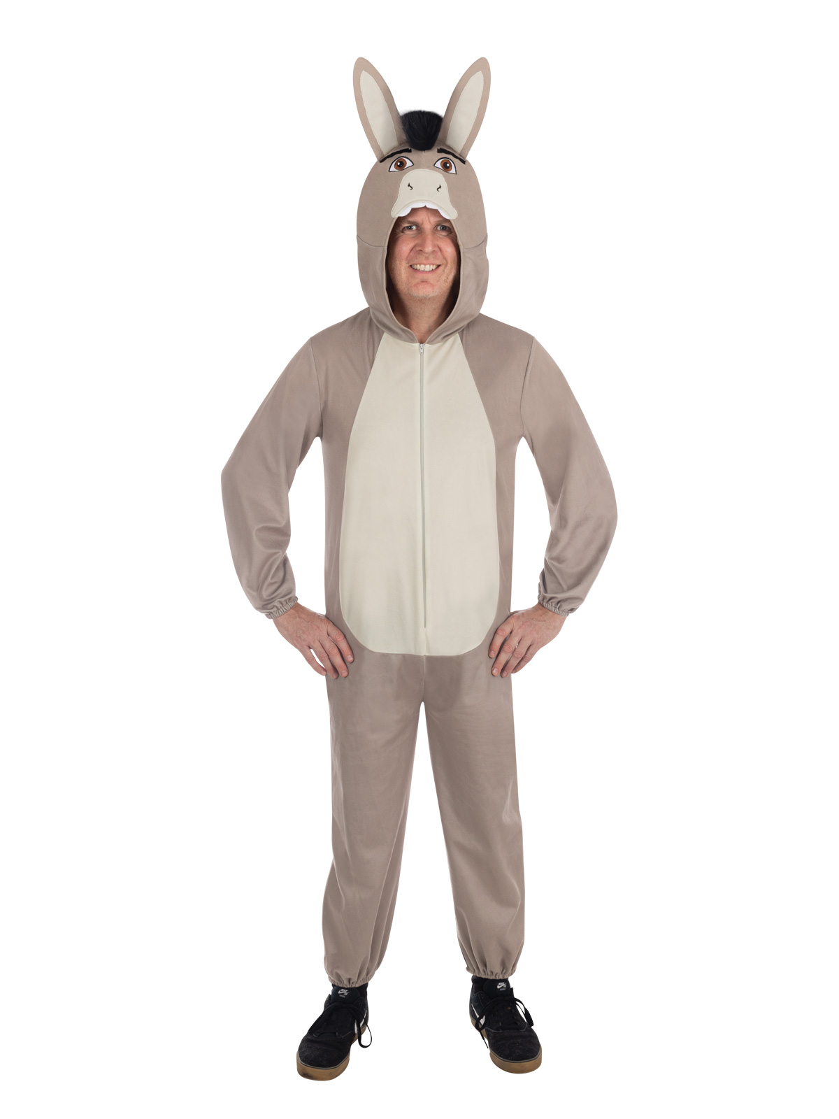 SHREK DONKEY ONESIE COSTUME, ADULT - Image 3