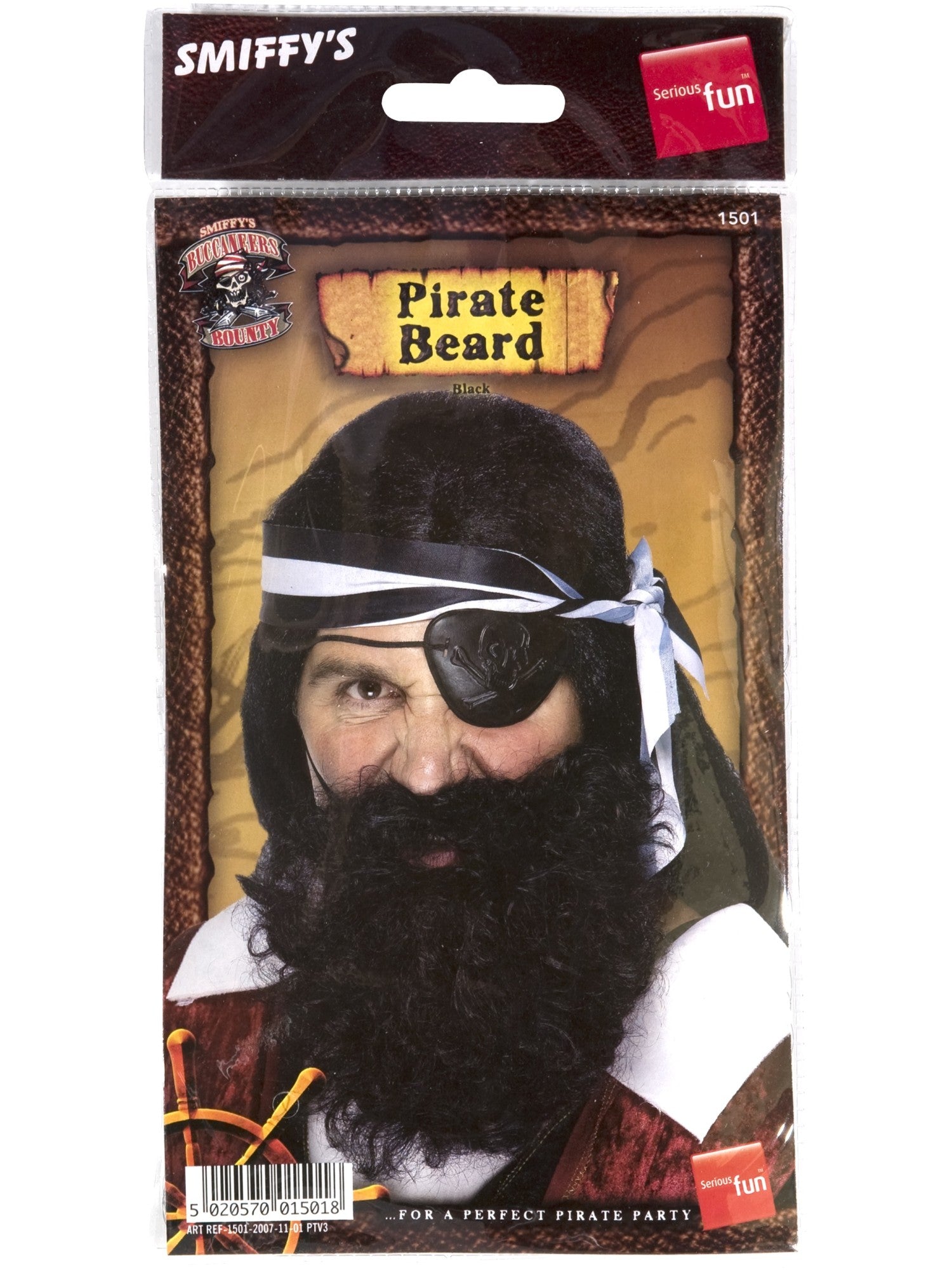 PIRATE BEARD, BLACK - ADULT - Image 2