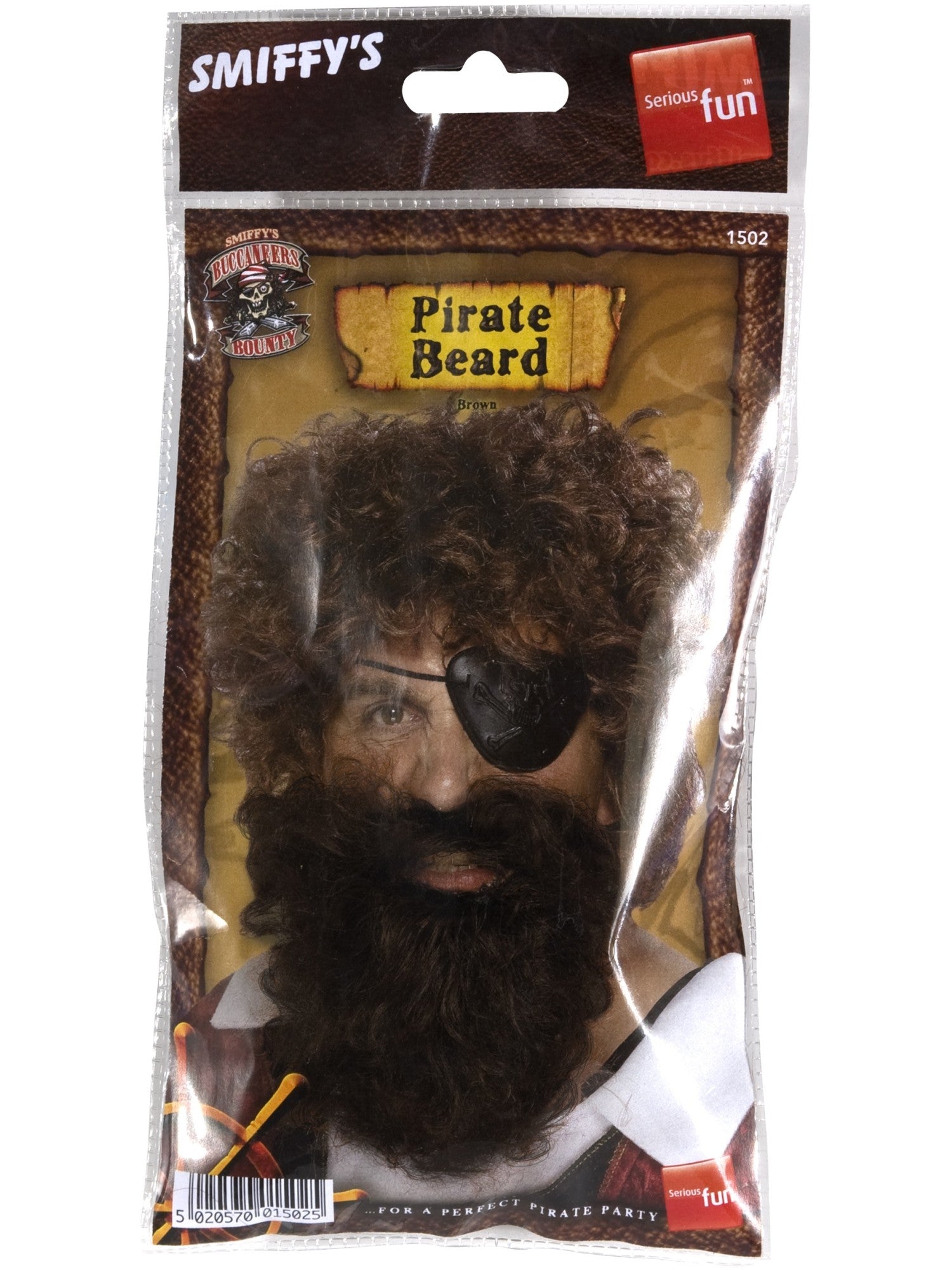 PIRATE BEARD, BROWN - ADULT - Image 2