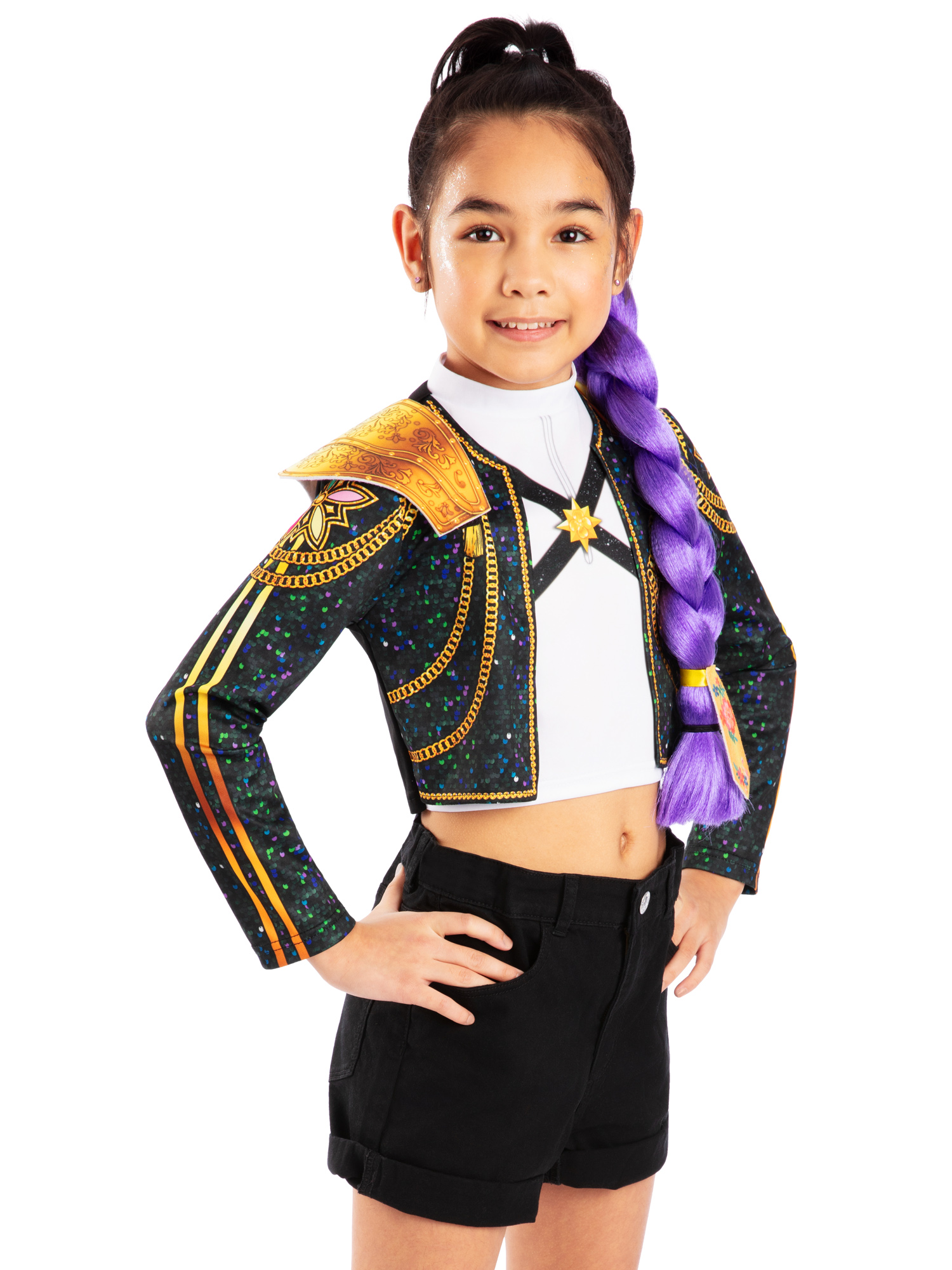 K-POP DEMON HUNTERS RUMI CLIP ON HAIR BRAID (40cm) - CHILD - Image 3