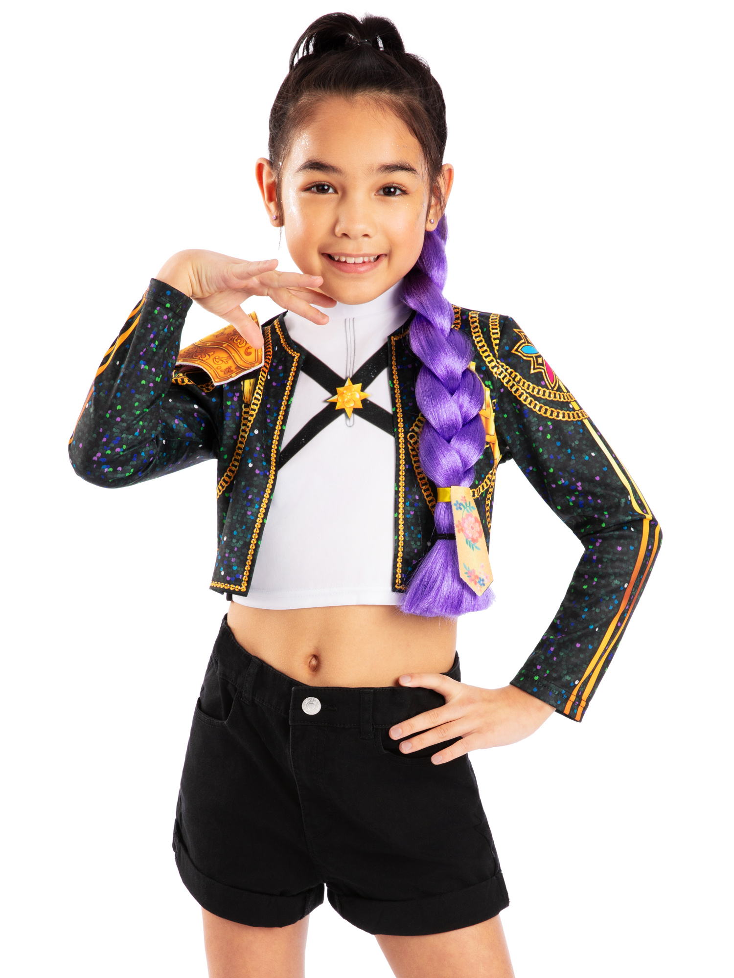 K-POP DEMON HUNTERS RUMI CLIP ON HAIR BRAID (40cm) - CHILD - Image 4