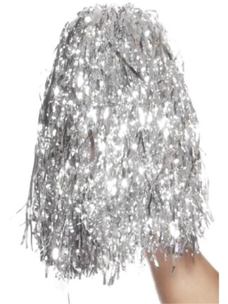 POM POMS METALLIC, SILVER