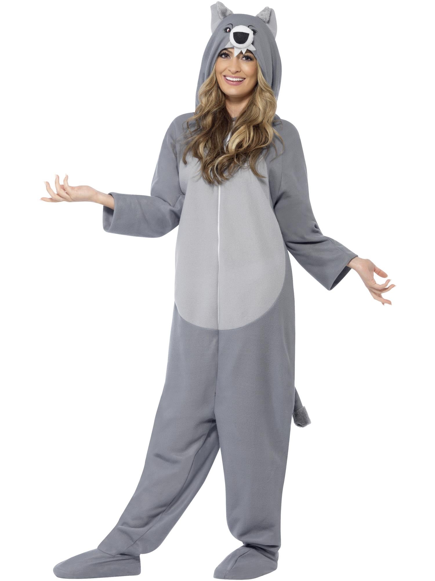 WOLF ONESIE COSTUME, ADULT - Image 4