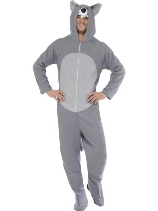 WOLF ONESIE COSTUME, ADULT