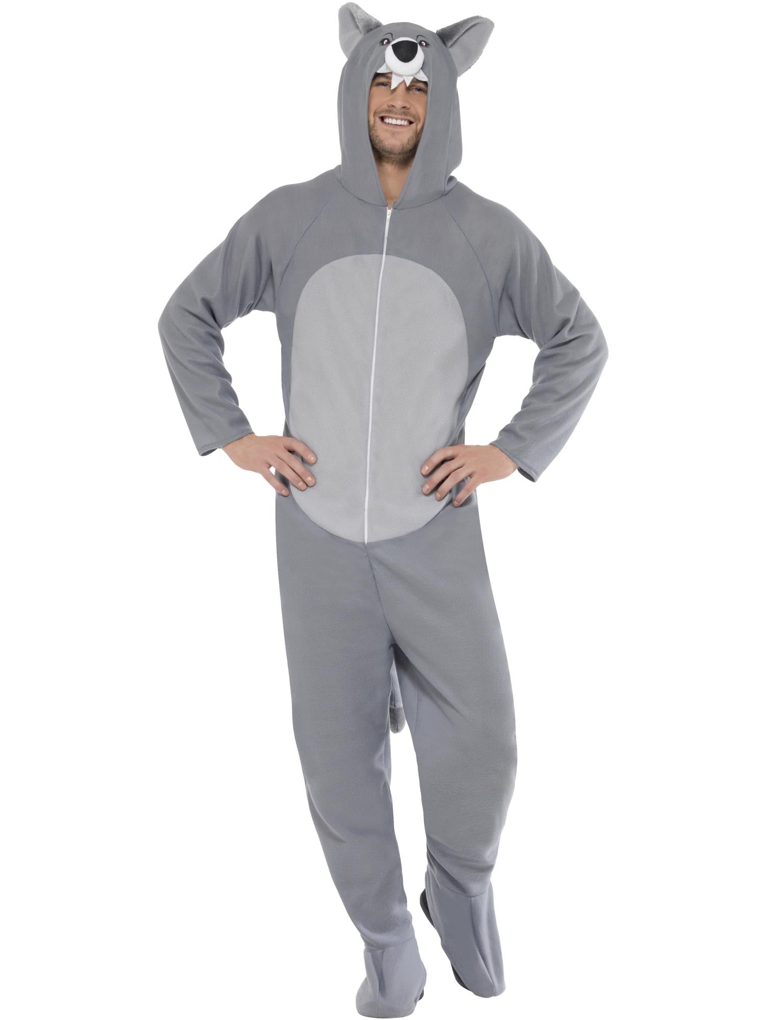WOLF ONESIE COSTUME, ADULT
