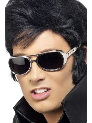ELVIS SHADES, SILVER - ADULT