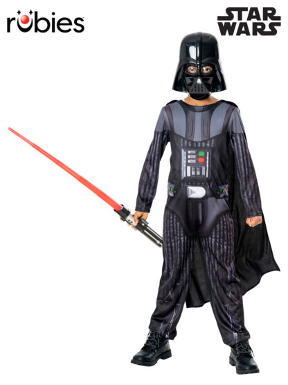 DARTH VADER COSTUME & NON-LIGHT UP LIGHTSABER, CHILD