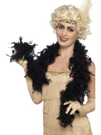 FEATHER BOA, BLACK