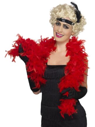 FEATHER BOA, RED