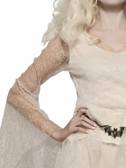 WITCH TOP WITH BELT WHITE, ADULT - Image 2
