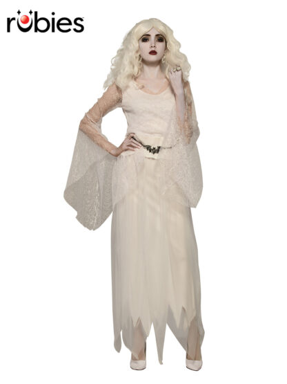 WITCH TOP WITH BELT WHITE, ADULT