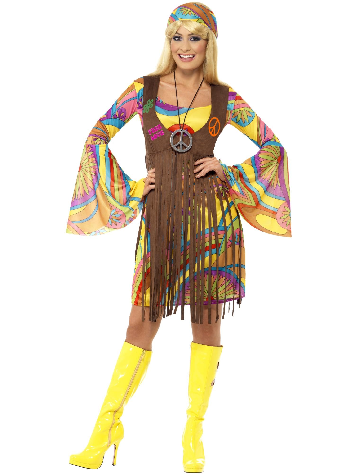 60S GROOVY LADY COSTUME, ADULT - Image 4