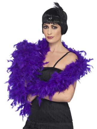 DELUXE FEATHER BOA, PURPLE