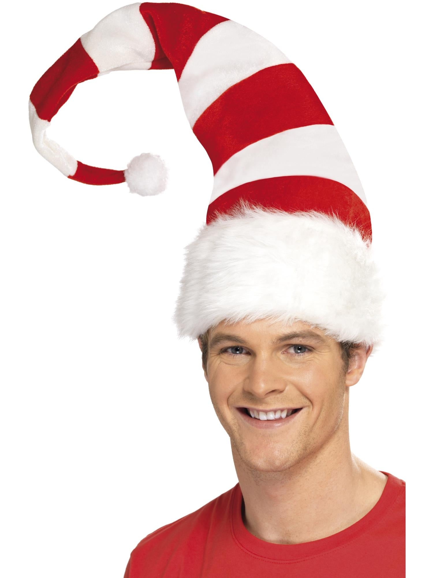 STRIPED SANTA HAT, ADULT - Image 2