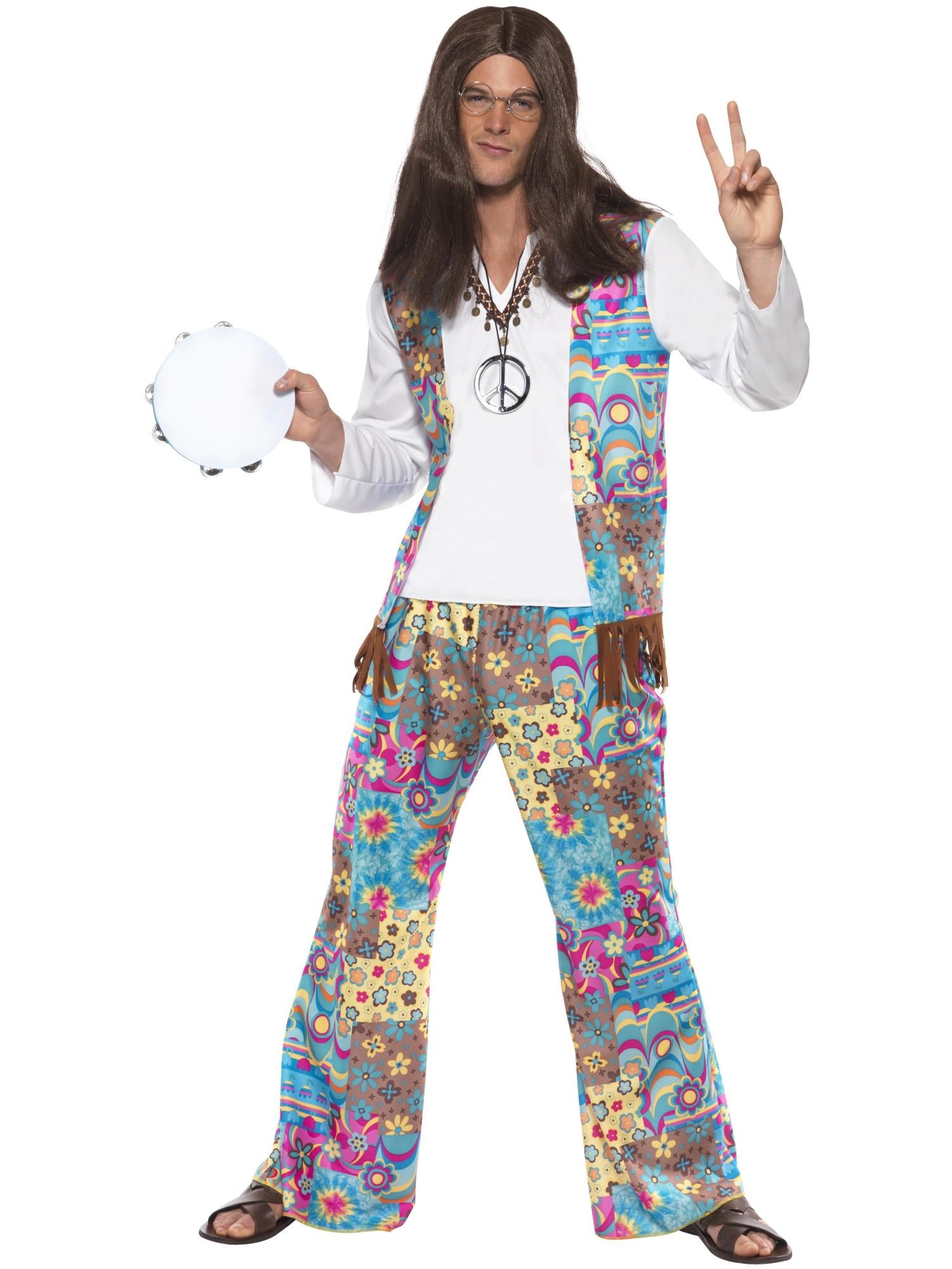 GROOVY HIPPIE COSTUME, ADULT