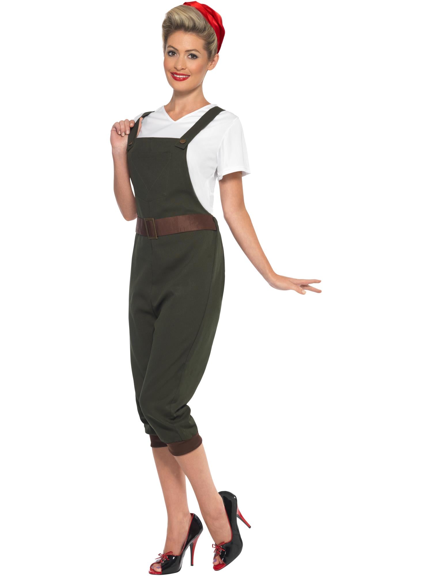 WW2 LAND GIRL COSTUME, ADULT - Image 4