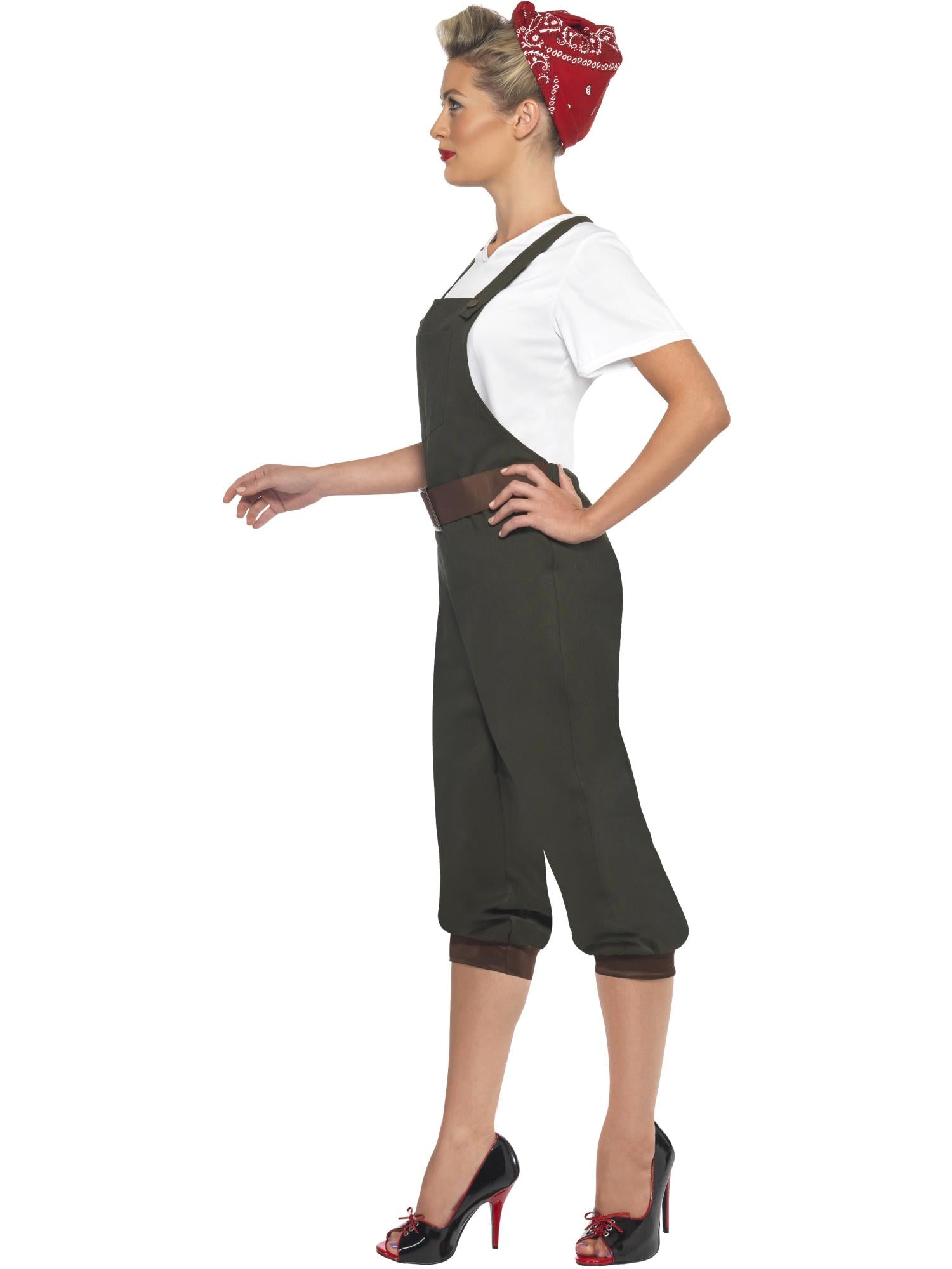 WW2 LAND GIRL COSTUME, ADULT - Image 2