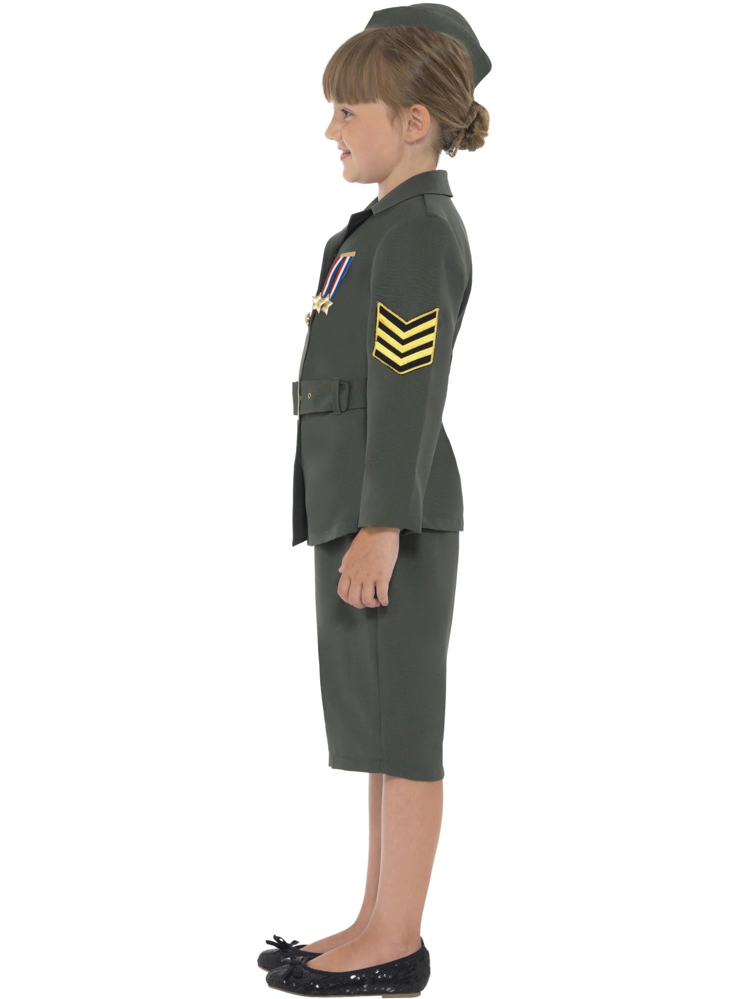 WW2 ARMY GIRL COSTUME, CHILD - Image 2