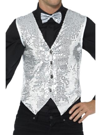 WAISTCOAT - SILVER SEQUIN, ADULT