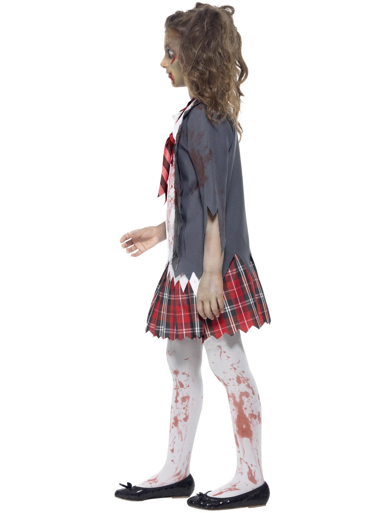 ZOMBIE SCHOOL GIRL COSTUME, CHILD - Image 2