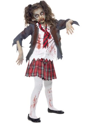 ZOMBIE SCHOOL GIRL COSTUME, CHILD