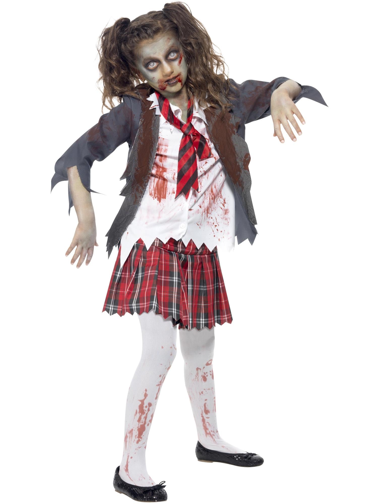 ZOMBIE SCHOOL GIRL COSTUME, CHILD