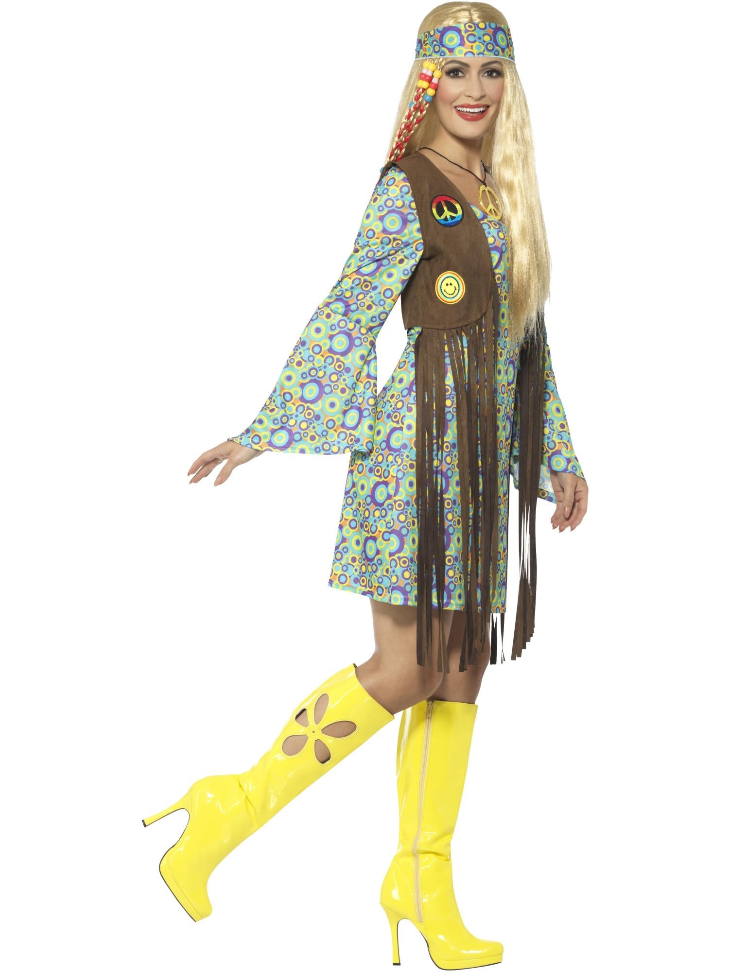 60S HIPPIE CHICK COSTUME, ADULT - Image 2