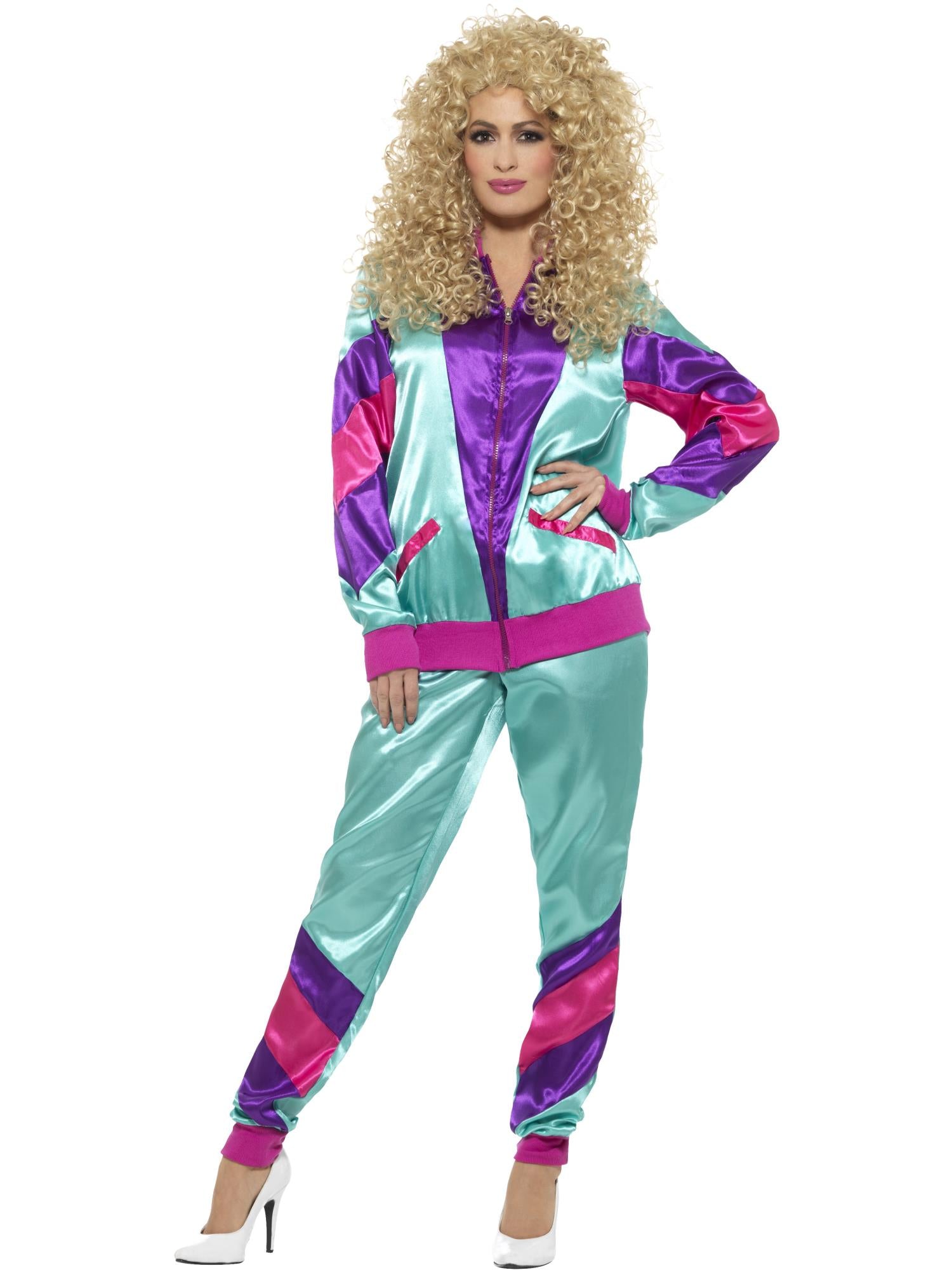 80S HEIGHT OF FASHION WOMEN'S SHELL SUIT COSTUME, ADULT