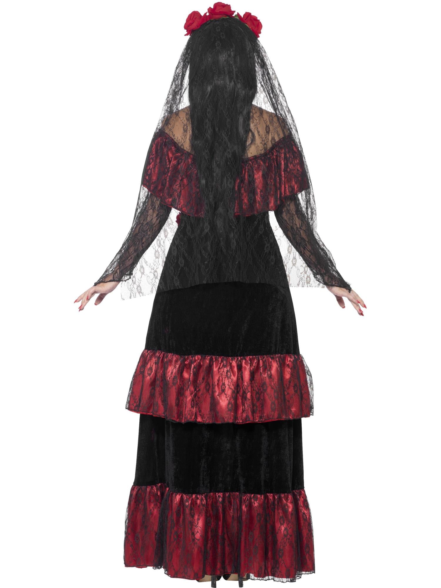 DAY OF THE DEAD BRIDE DELUXE COSTUME, ADULT - Image 3