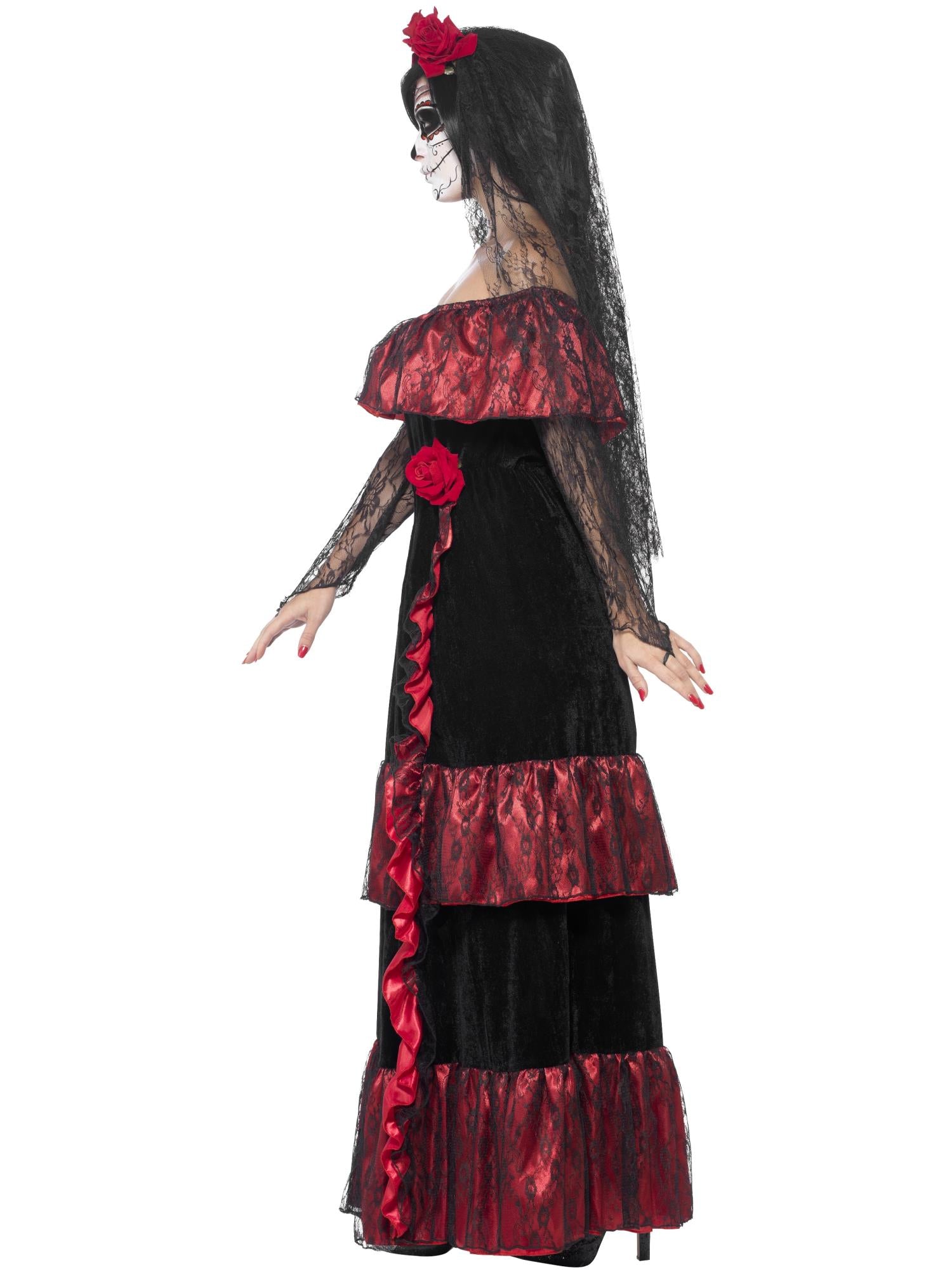 DAY OF THE DEAD BRIDE DELUXE COSTUME, ADULT - Image 2