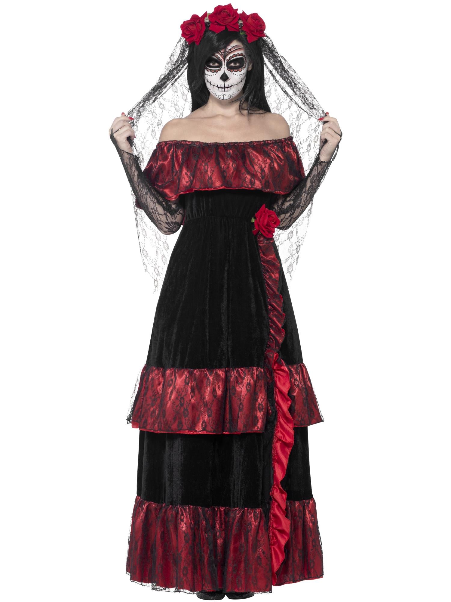 DAY OF THE DEAD BRIDE DELUXE COSTUME, ADULT