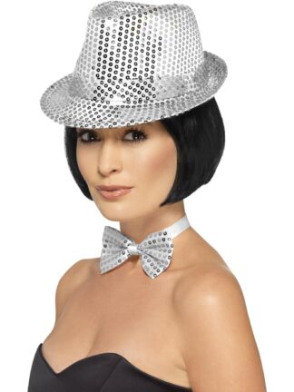SILVER SEQUIN HAT, ADULT