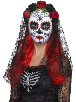 DAY OF THE DEAD SENORITA MASK, ADULT