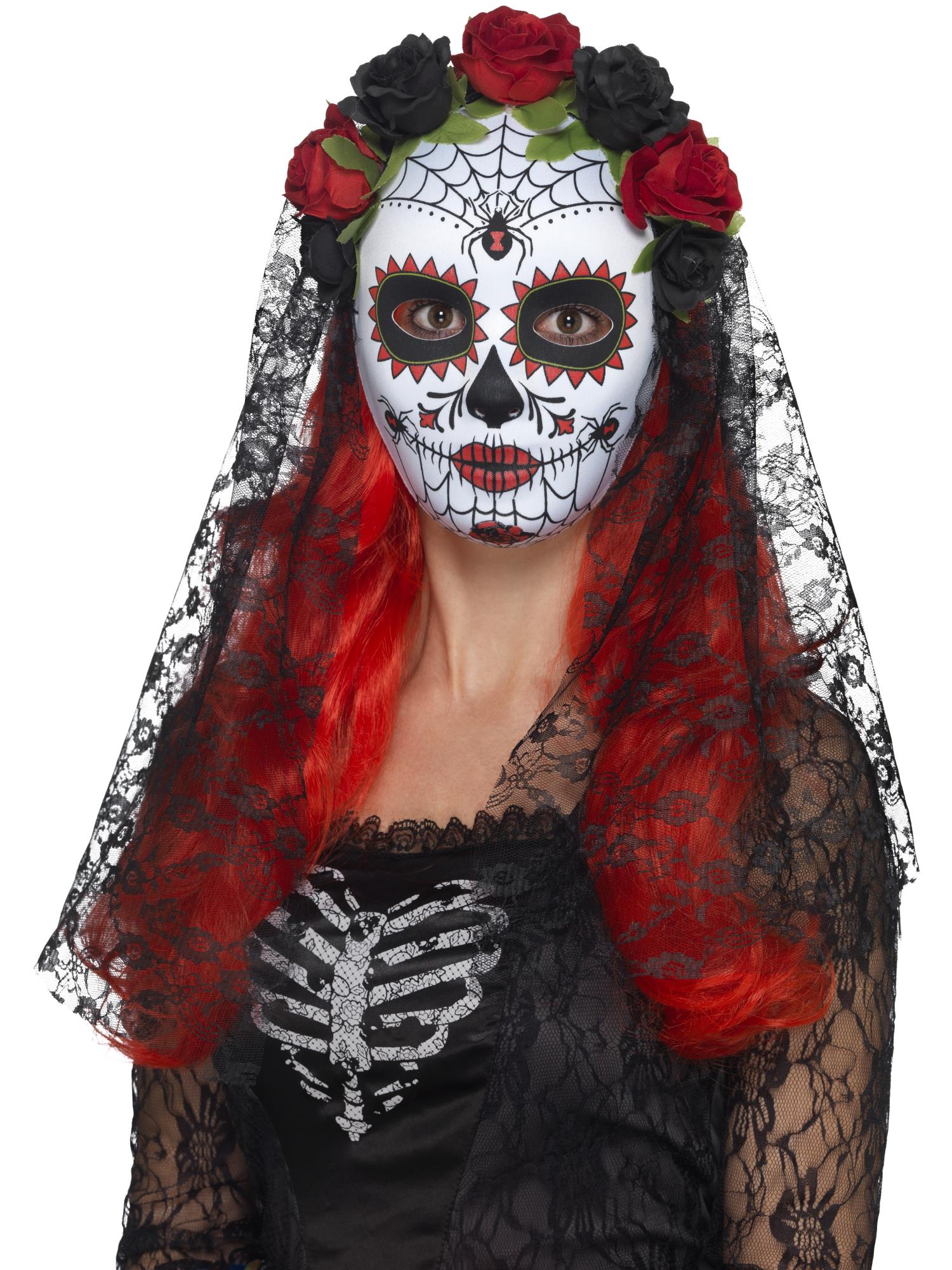 DAY OF THE DEAD SENORITA MASK, ADULT