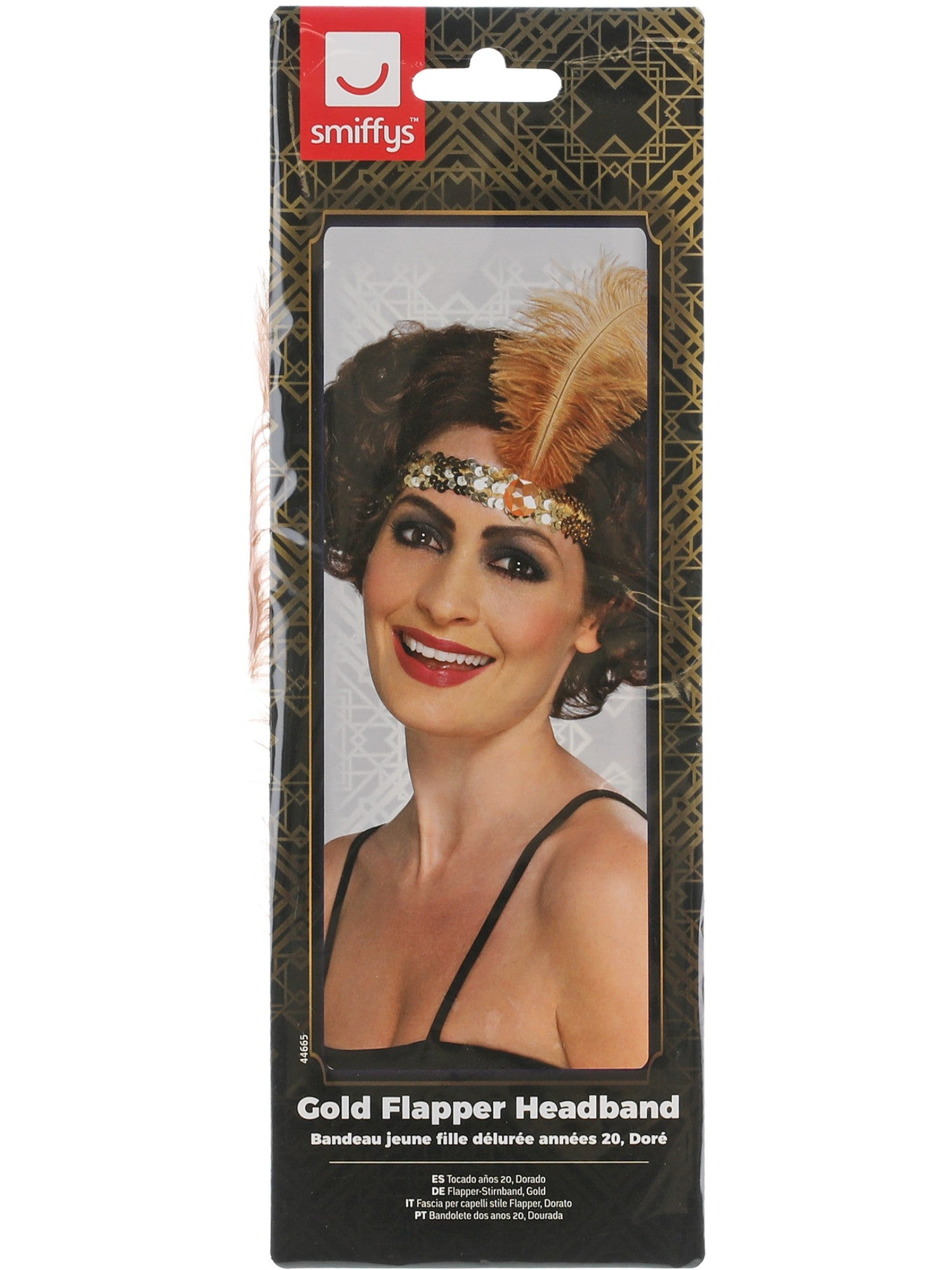 FLAPPER GOLD HEADBAND, ADULT - Image 2