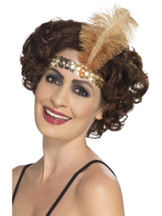 FLAPPER GOLD HEADBAND, ADULT