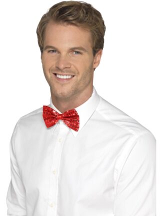 BOW TIE RED SEQUIN, ADULT