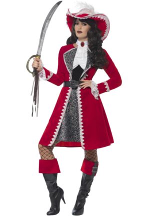 LADY CAPTAIN DELUXE COSTUME, ADULT