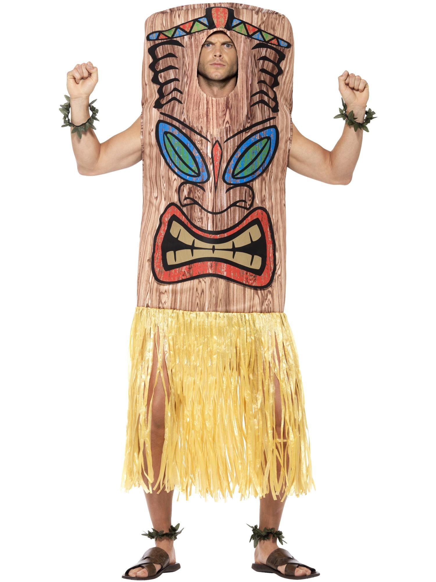 TIKI TOTEM HAWAIIAN COSTUME, ADULT