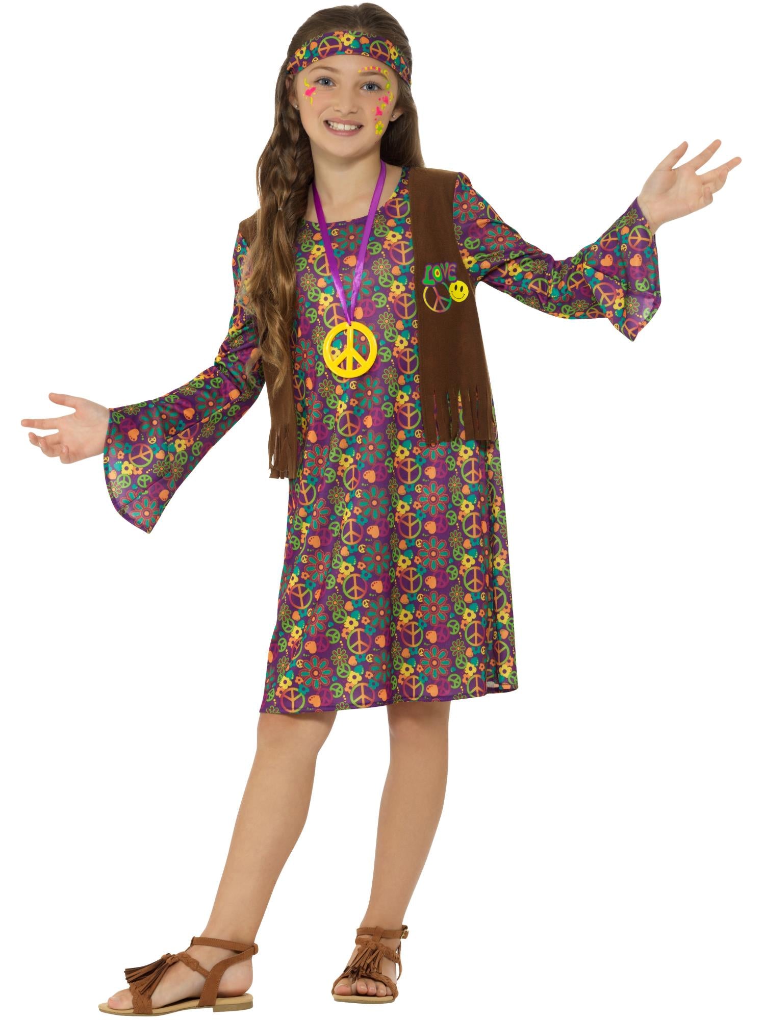 HIPPIE GIRL COSTUME, CHILD - Image 4
