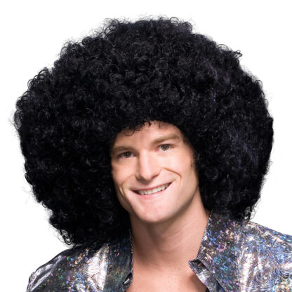 SUPER AFRO WIG BLACK - ADULT - Image 2