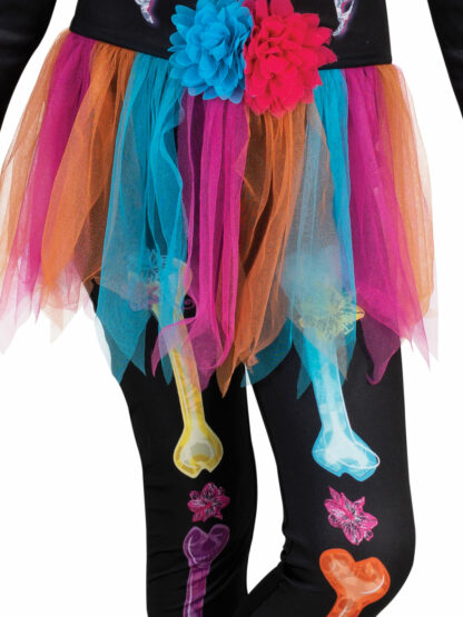 SKELETON GIRL NEON COSTUME, CHILD - Image 3
