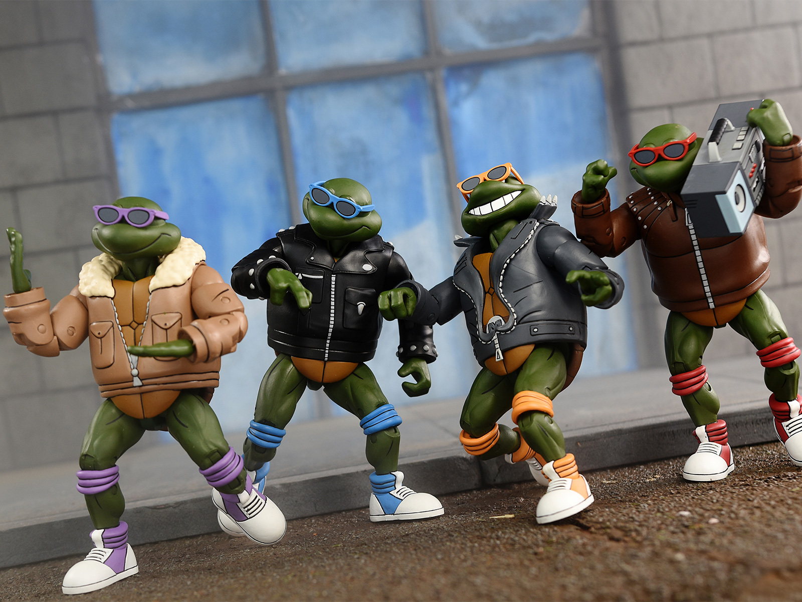 TMNT (CARTOON) PUNK TURTLES 4 PACK - 7" SCALE ACTION FIGURES - Image 4