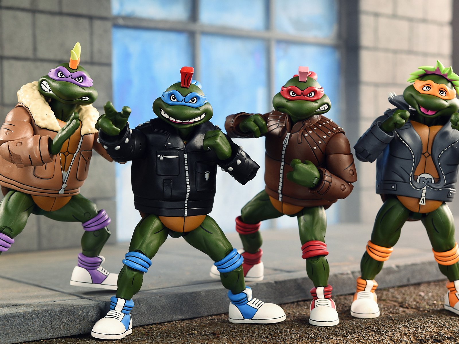 TMNT (CARTOON) PUNK TURTLES 4 PACK - 7" SCALE ACTION FIGURES - Image 5