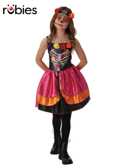 SUGAR SKULL DAY OF THE DEAD COSTUME, CHILD