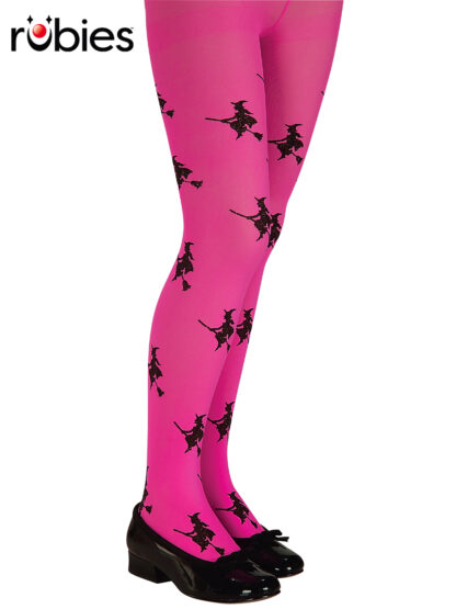 GLITTER WITCH TIGHTS PINK, CHILD