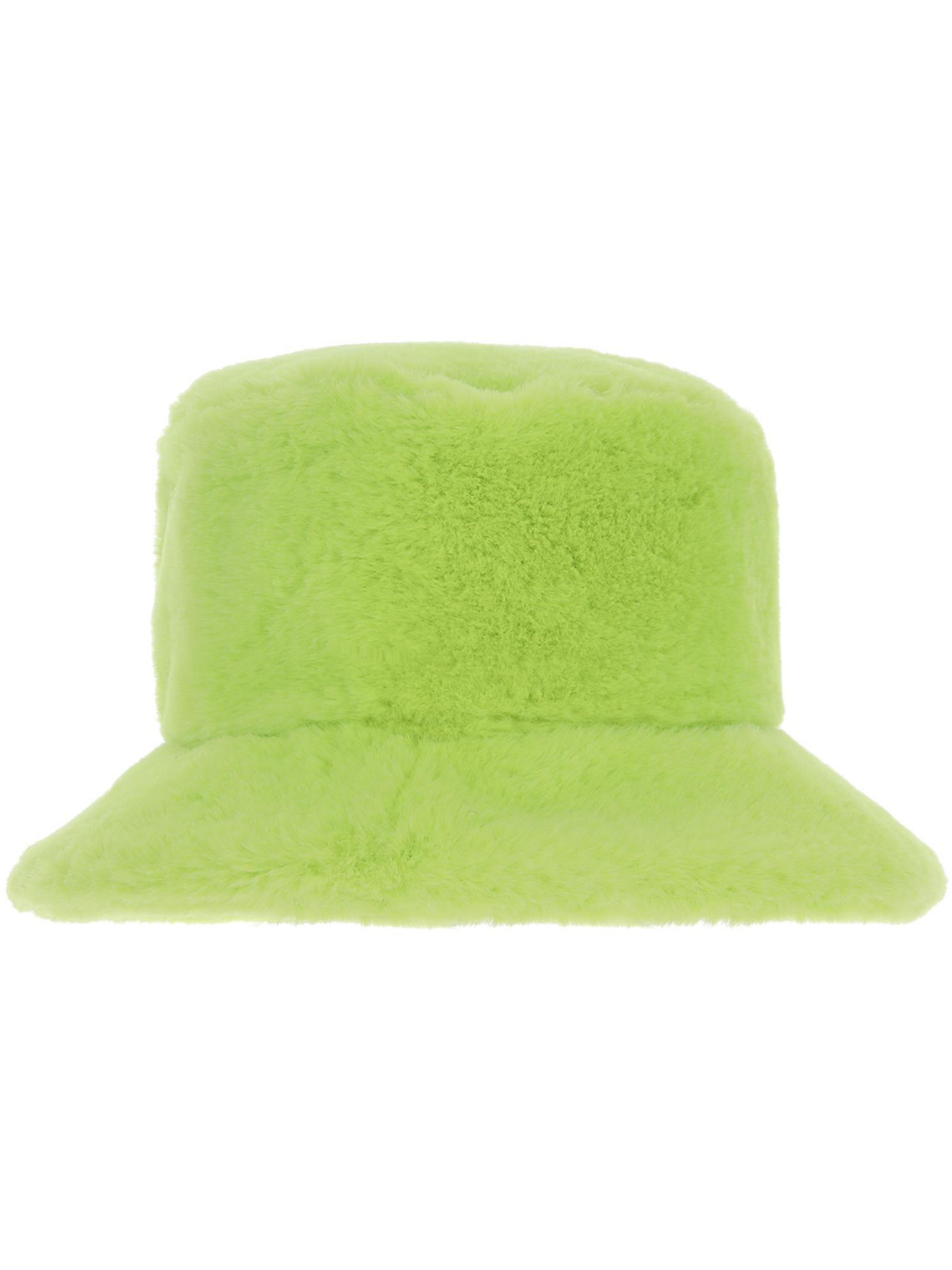 90S GREEN FUR BUCKET HAT, ADULT - Image 3