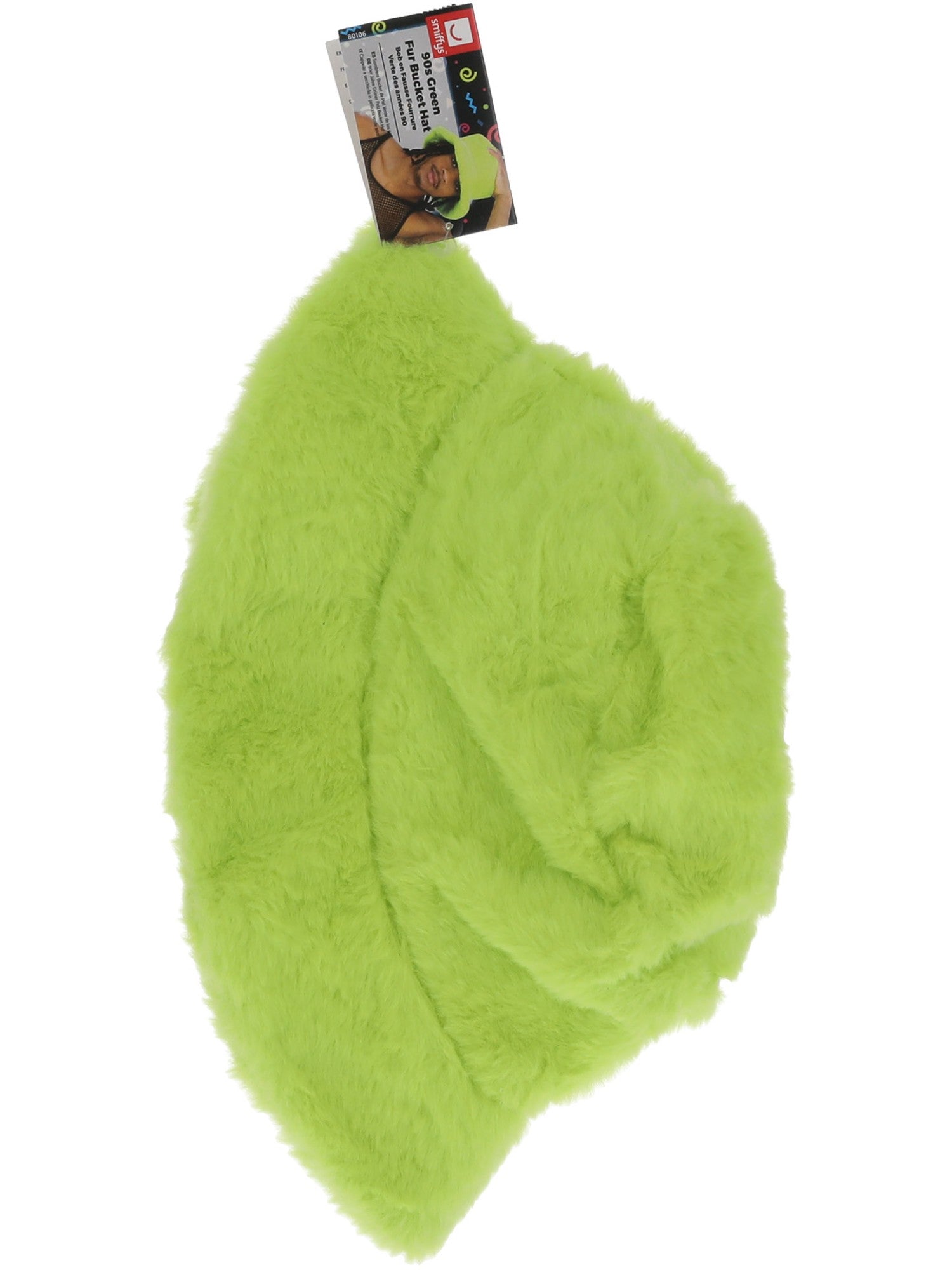 90S GREEN FUR BUCKET HAT, ADULT - Image 4