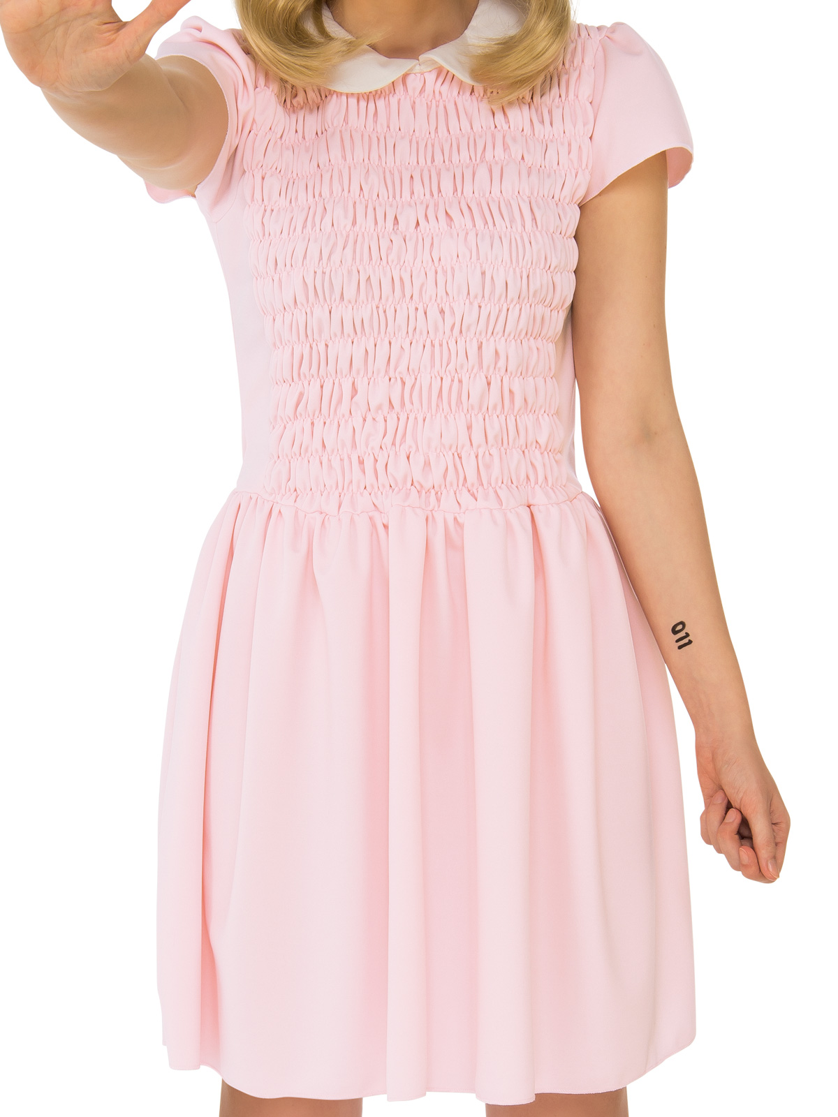 STRANGER THINGS ELEVEN PINK DRESS COSTUME, ADULT - Image 2
